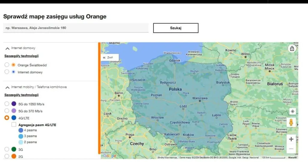 couverture des réseaux mobiles Orange
