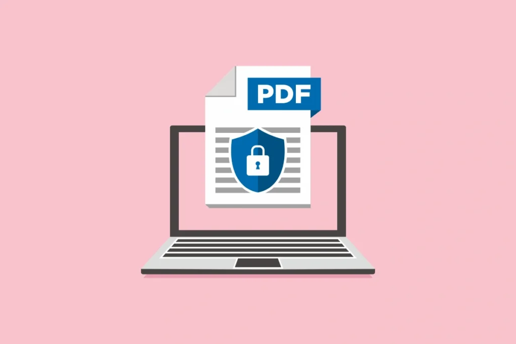 fichier pdf protégé par mot de passe sur des graphiques vectoriels de fond d'ordinateur
