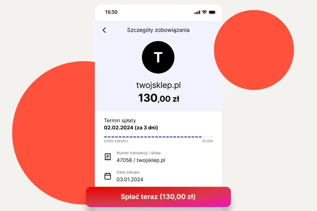 blik payer plus tard détails de l'obligation