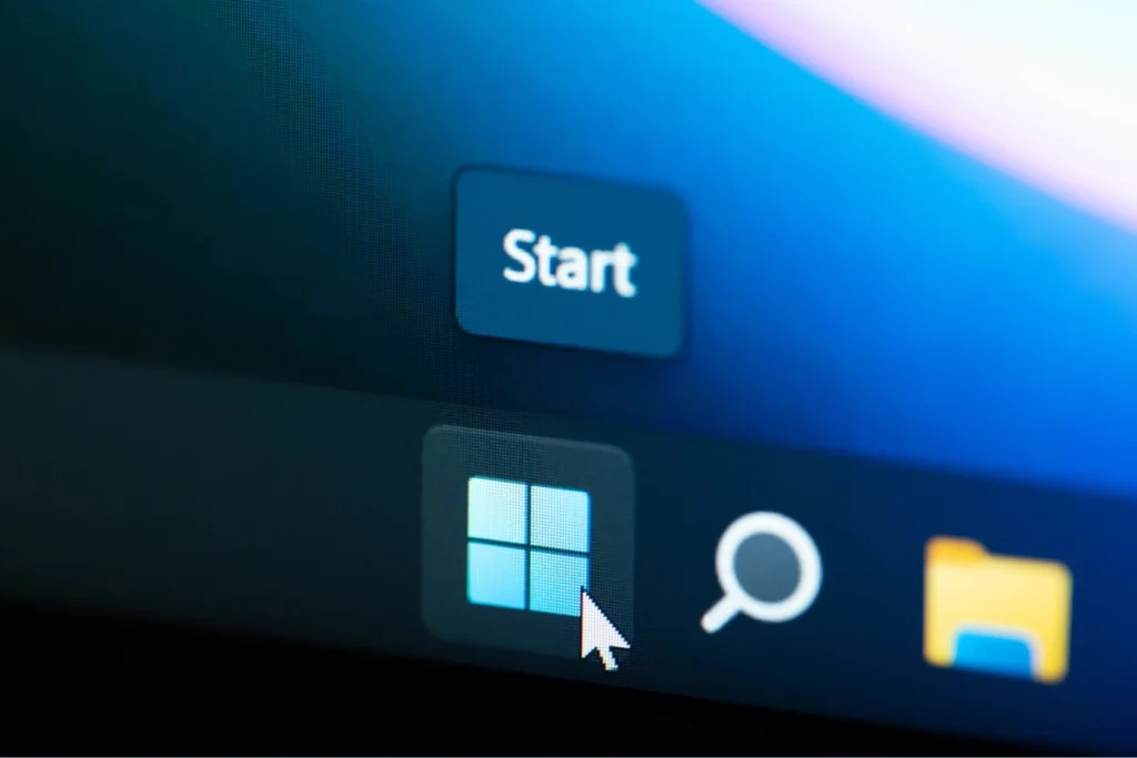 bouton démarrer sur Windows 11