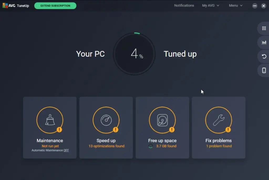 AVG TuneUp est un programme de nettoyage informatique solide